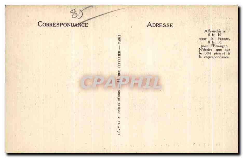 CPA La Roche Sur Yon Le Theatre — Rückseite