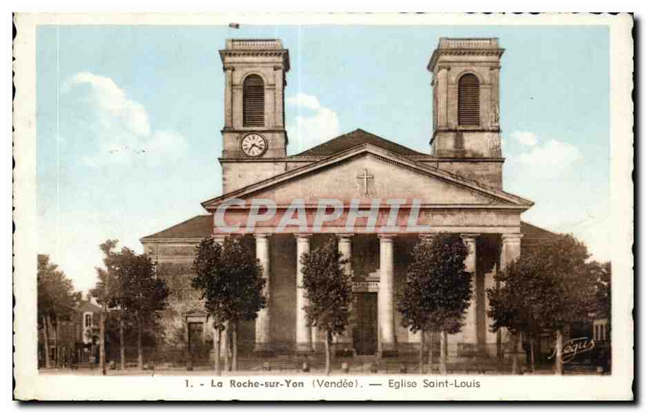 La Roche-sur-Yon (Vendée) — Église Saint-Louis — Phototypie Jehly-Pourin