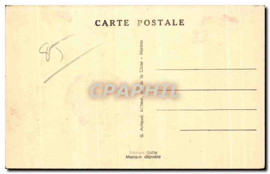 CPA La Roche sur Yon (Vendee) Le Square Bayard — Rückseite