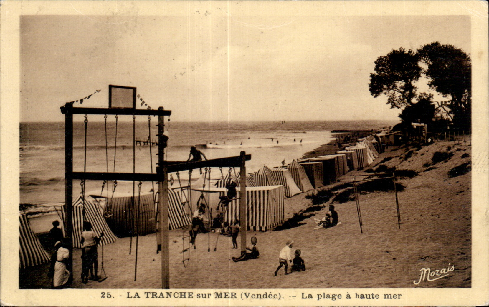 CPA La Tranche Sur Mer La plage a haute mer
