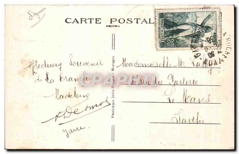 CPA La Tranche Sur Mer Un jour d Orage — Back