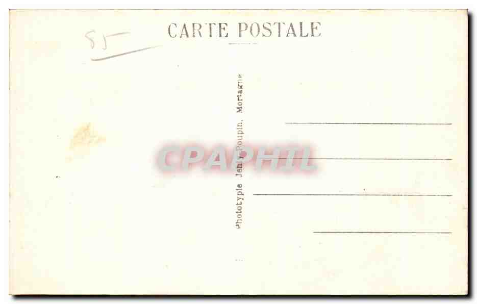 Les Sables d'Olonne (Vendée) — Le Puits d'Enfer — phototypie J. Roupin, Mortagne — Rückseite