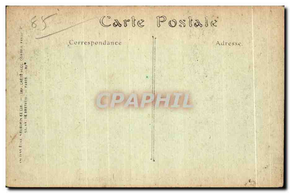 CPA Les Sables D olonne Sablaise dane les pins Folklore Costume Coiffe Femme — Verso