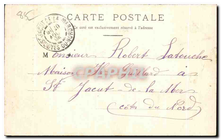 CPA Les Sables D olonne Causerie dans la foret de la rudeliere Folklore Costume — Verso