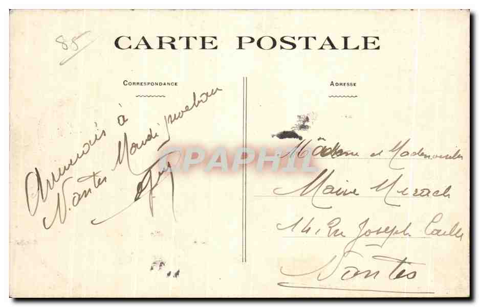 La Plage et le Remblai des SABLES-D'OLONNE — Collection Lucien Amiâud — n° 2811 — Verso