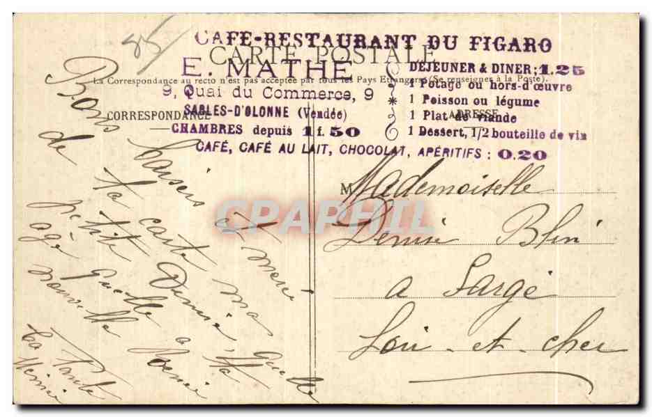 La Plage et le Remblai des Sables-d'Olonne — Nouvelle Collection Vendéenne, Lucien Amiaud, N° 2821 — Reverso
