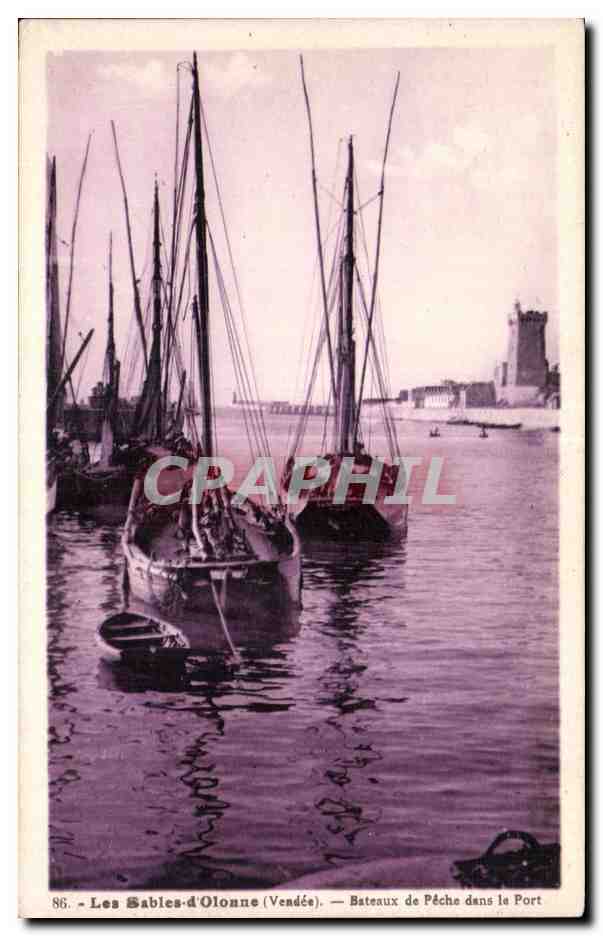 Les Sables-d'Olonne (Vendée) — Bateaux de Pêche dans le Port — Phototypic Jably-Poupin - Morinage