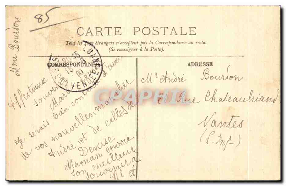 CPA Les sables d Olonne le palais de justice — Back