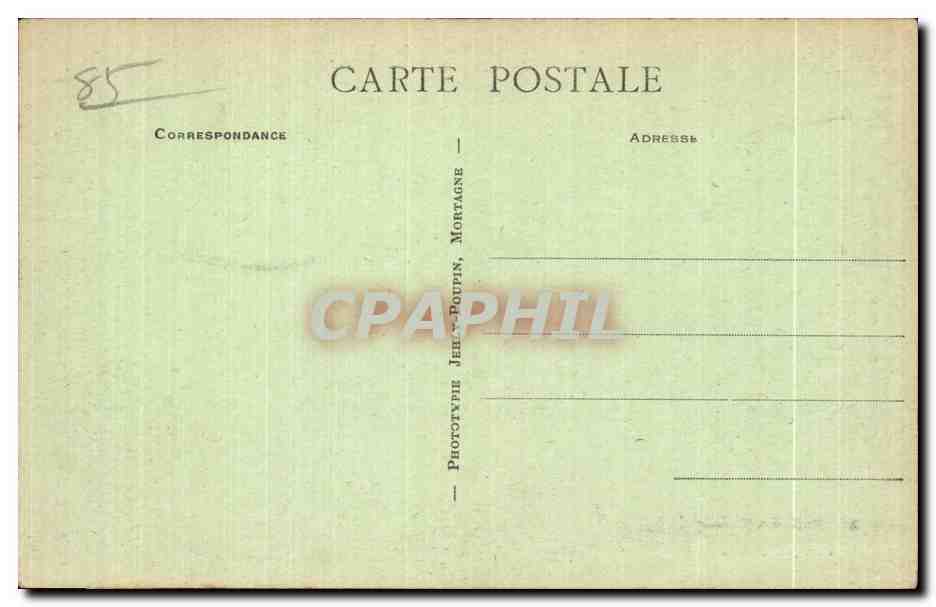 CPA Les sables d Olonne vue prise du jardin public — Rückseite