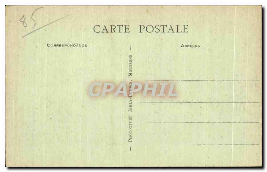 CPA Les sables d Olonne rochers pres de la plage — Verso
