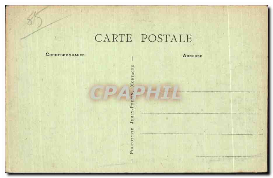 Les Sables-d'Olonne (Vendée) — La Mer et les Pins — Phototype Jehly-Pouin, Mortagne — Verso