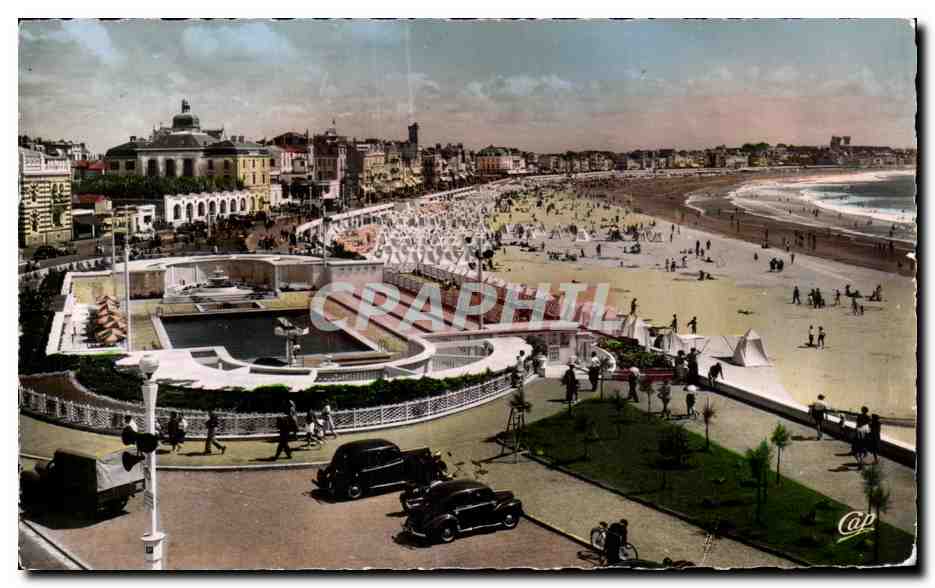 Les Sables-d'Olonne — Vue sur le Remblai et la Piscine — Cré des Arts Photomécaniques