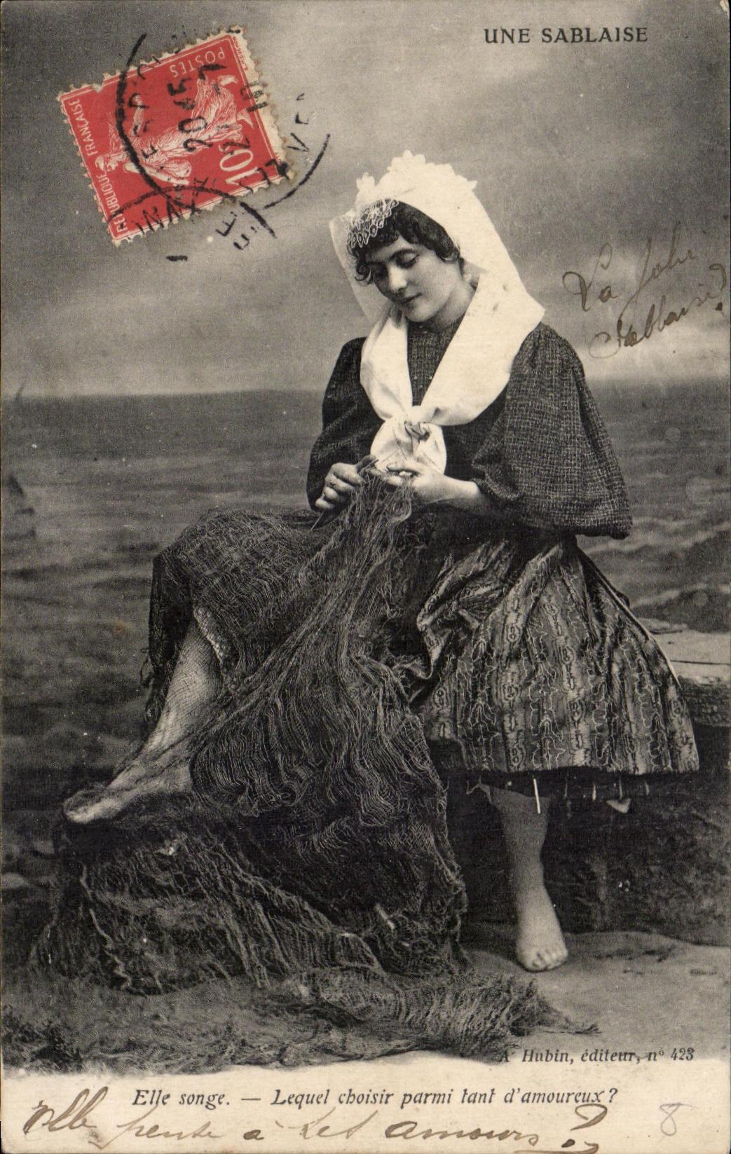 Une Sablaise — Elle songe — Lequel choisir parmi tant d'amoureux ? — A. Hubin, éditeur, n° 428