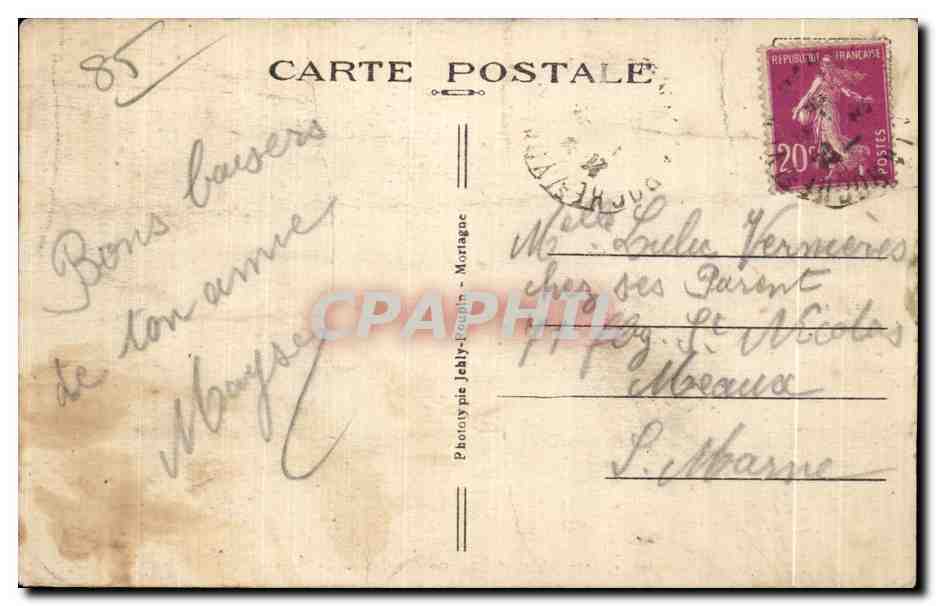 CPA Les Sables d Olonne Vendee La Plage Enfants — Back