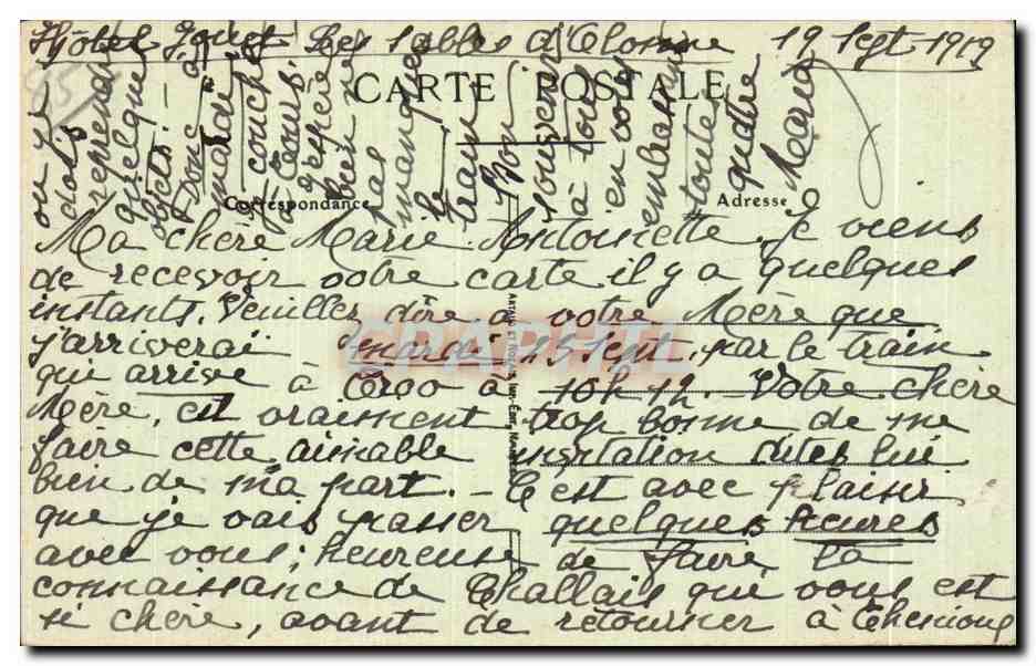 CPA Les Sables d Olonne Pendant la Templete — Back