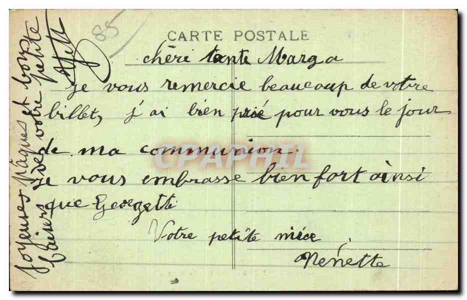 CPA Les sables d Olonne le remblai — Back