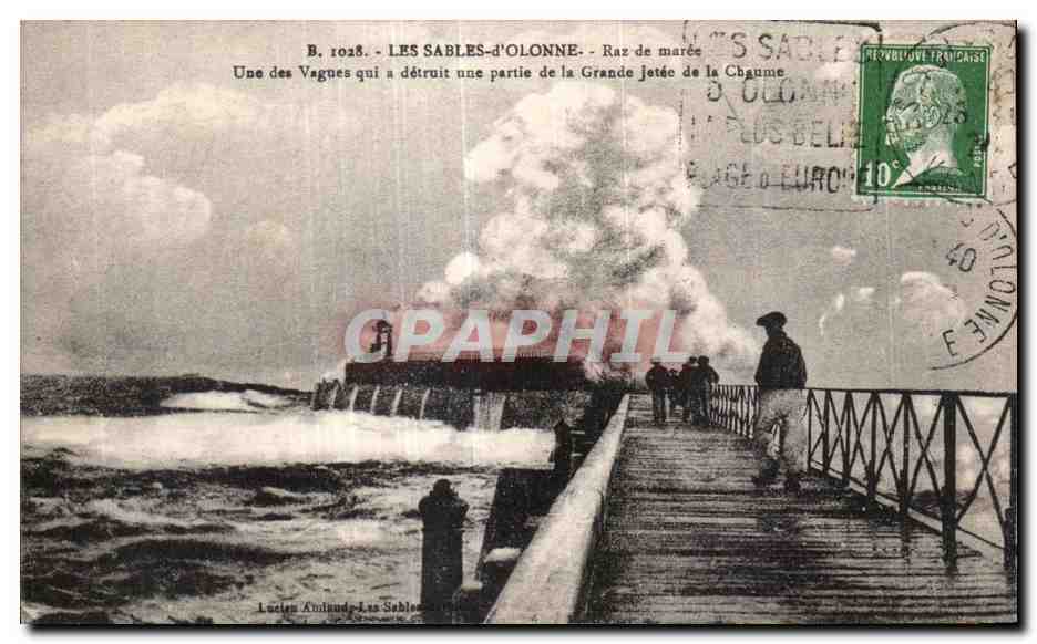 CPA Les sables d Olonne raz de maree 