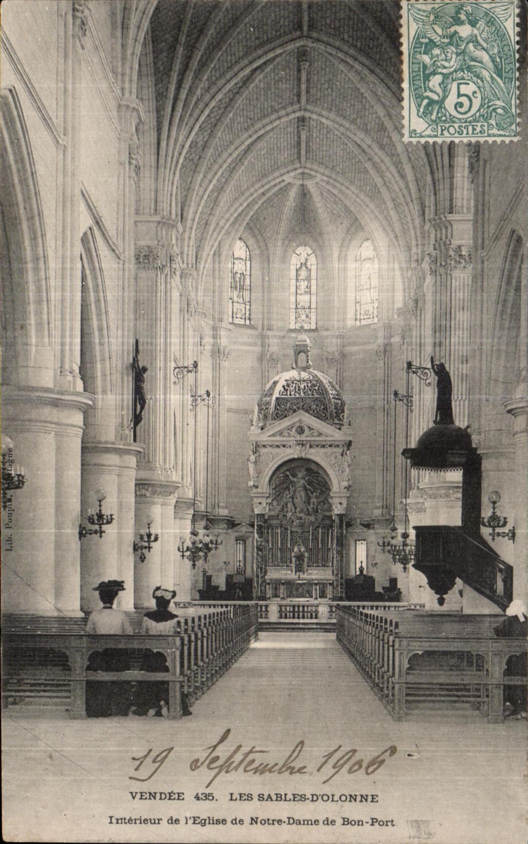 Innenansicht der Kirche Notre-Dame de Bon-Port — Les Sables-d'Olonne — Lib. Pouppe & Lugen