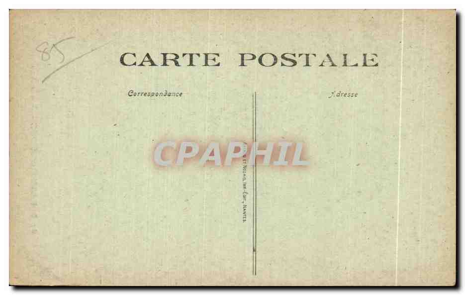 CPA Les sables d Olonne grands amis Folklore Costume Marin Sablaise  — Verso