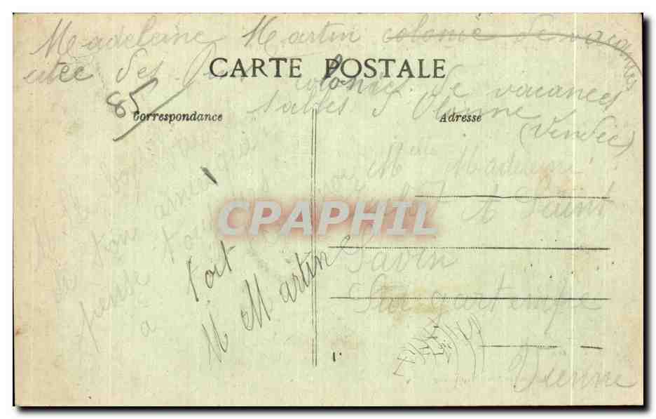 CPA Les sables d Olonne au puits de l Enfer pendant la tempete — Back