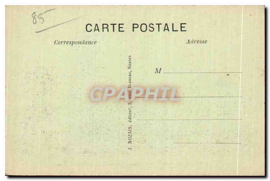CPA Les sables d Olonne la sortie du port et la rade — Rückseite