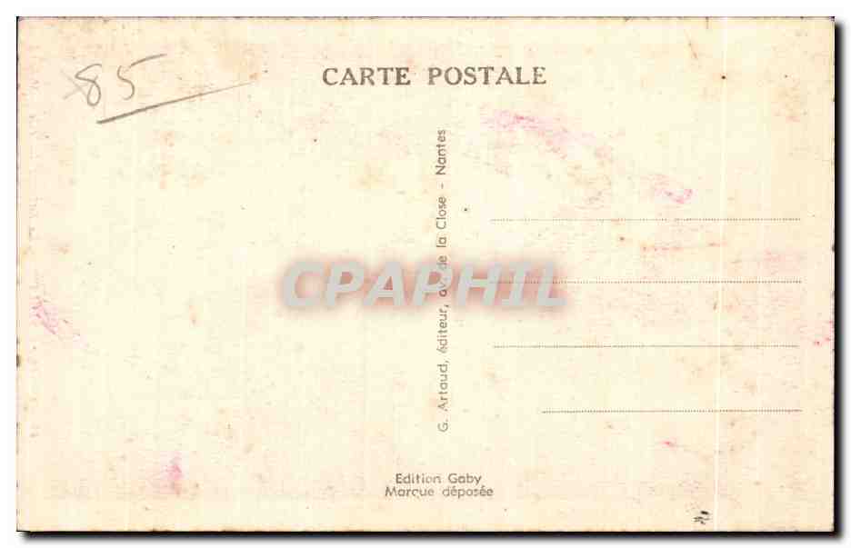 CPA costume sablais le passage difficile Sables d Olonne Costume Coiffe  — Rückseite