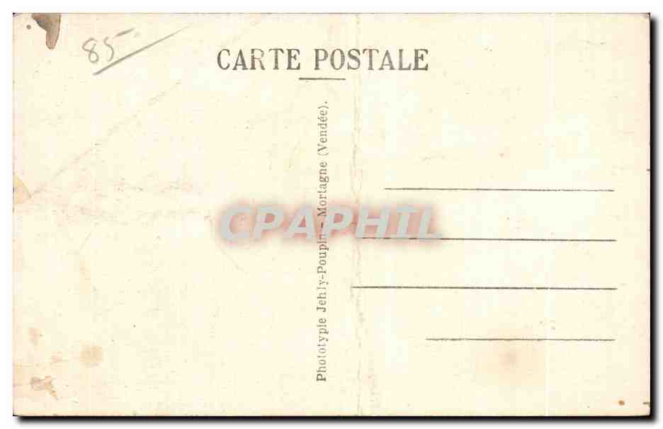 CPA Sables D olonne couple sablais Coiffe costume Folklore — Back