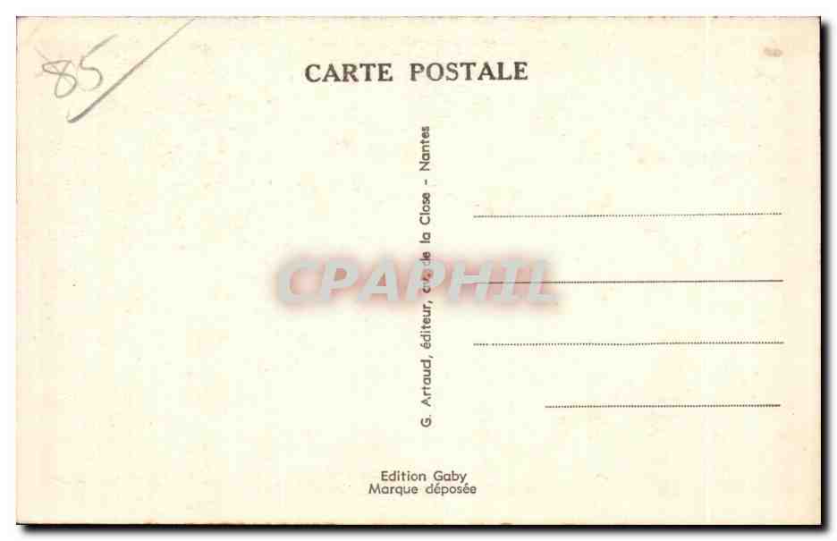 CPA Sables D olonne costumes sablais Coiffe costume Folklore — Rückseite