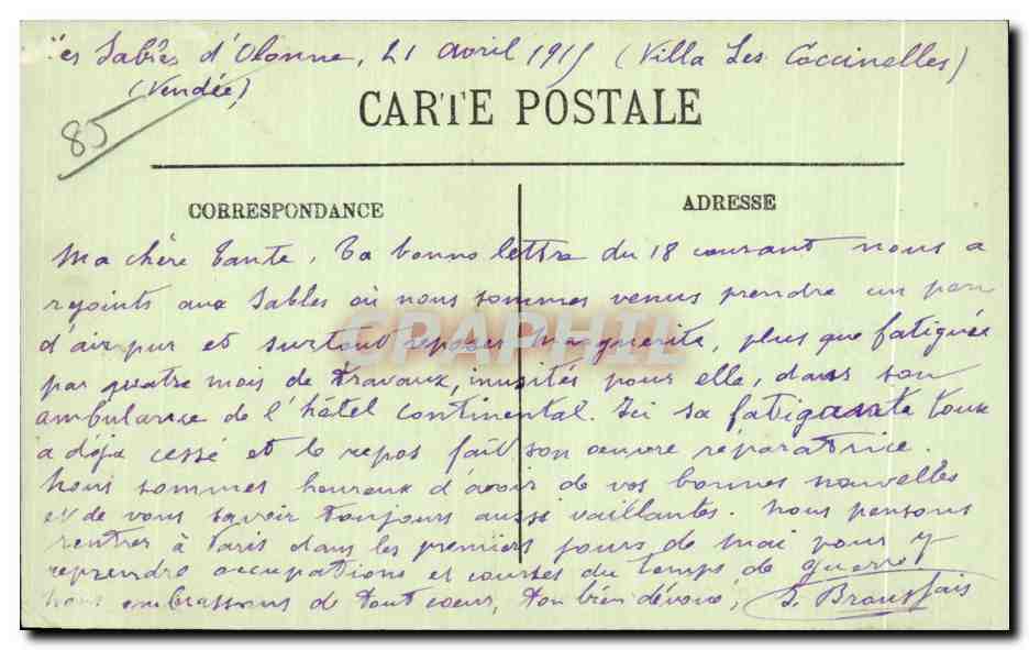 Les Sables-d'Olonne — Sur les Quais — LL. — n°56 — Reverso