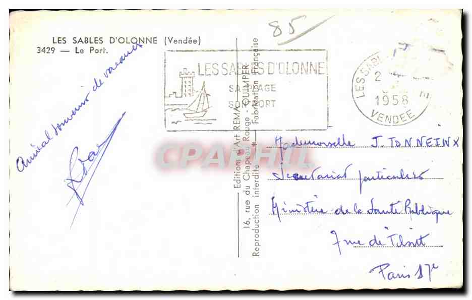 Le Port — Les Sables-d'Olonne — Éditions du Château Rouge — Rückseite