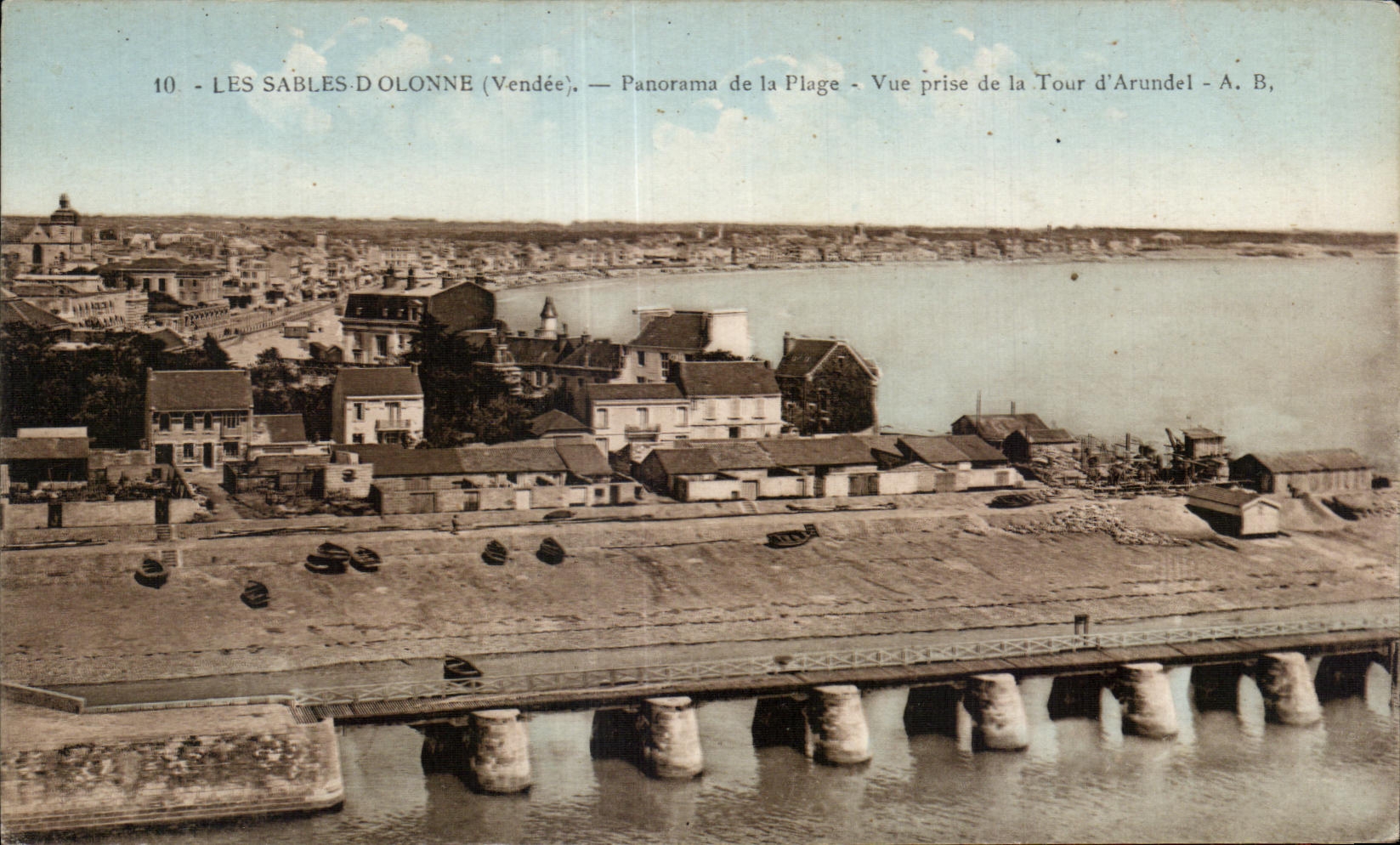 CPA Sables d Olonne Vendee Panorama de la Plage
