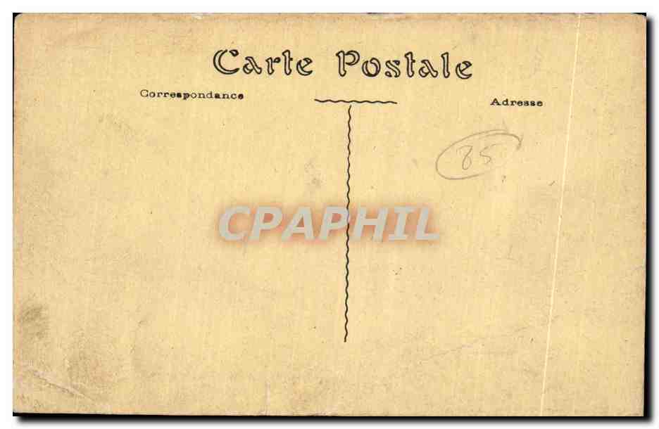 Tarjeta postal antigua Sables d'Olonne Le Remblai y la Plage — Reverso