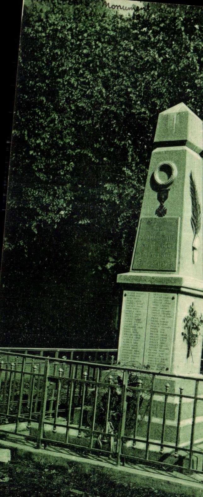 Monument aux Enfants de MAILLEZAI S morts pour la Patrie (1914-1918) — Édition artistique R. Bergevin, n°4652