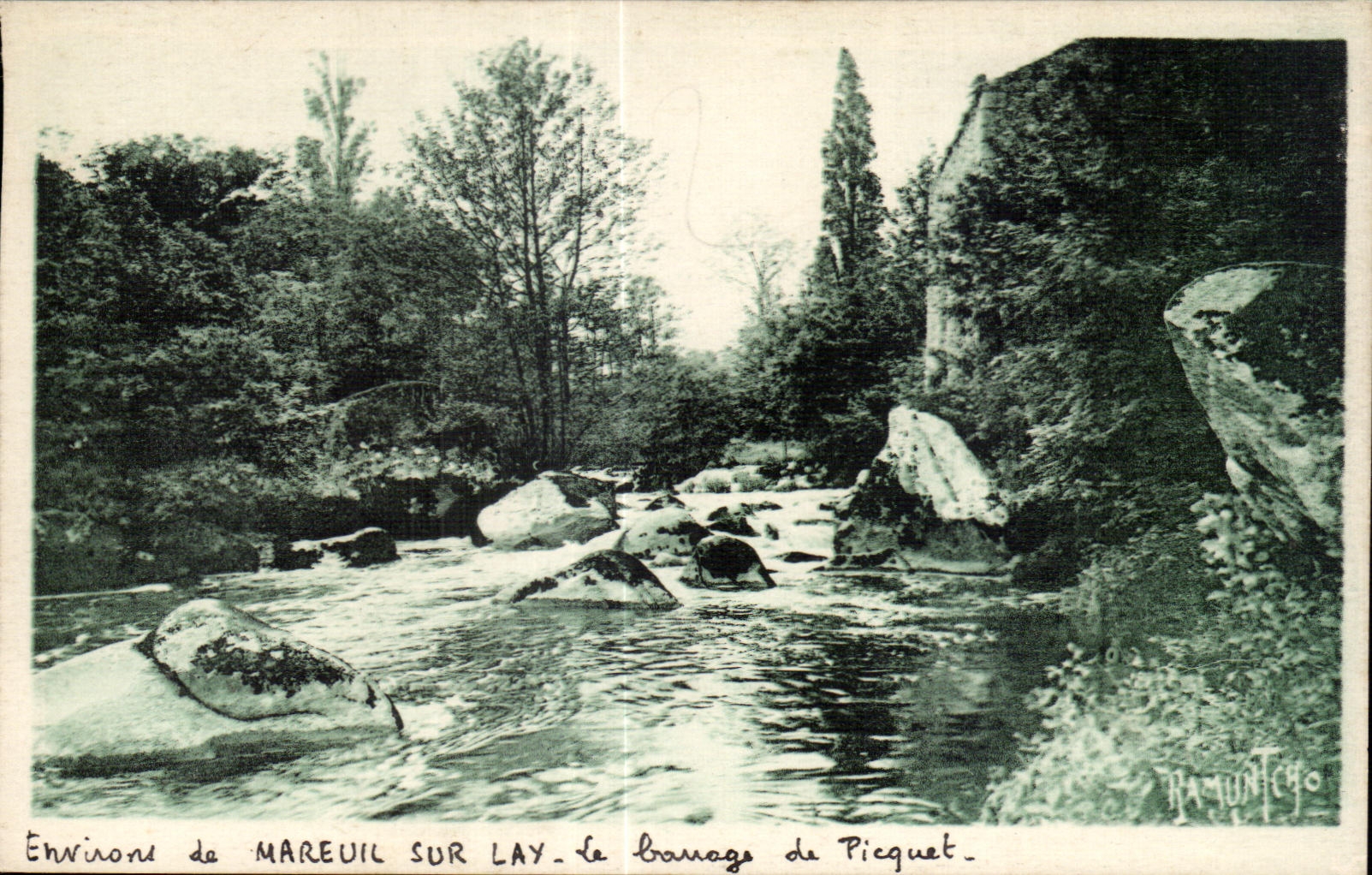 CPA Environ de Mareuil sur lay le barrage de picquet