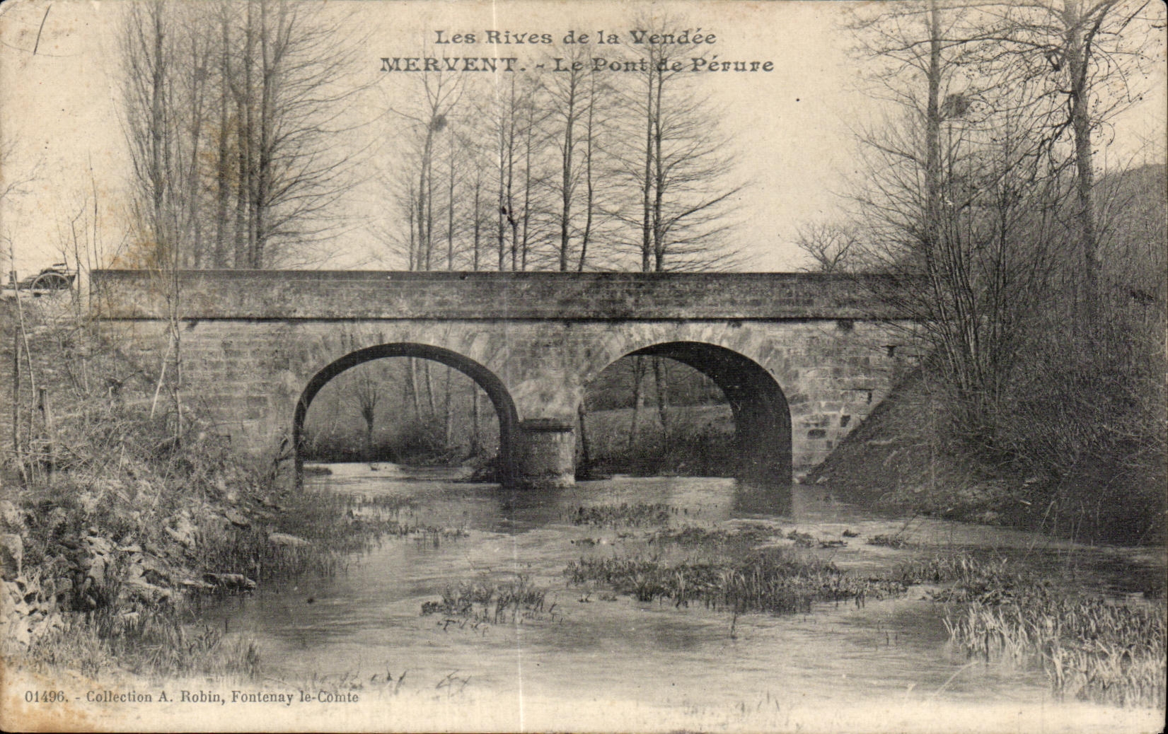 CPA Les rives de la vendee mervent le pont de perure