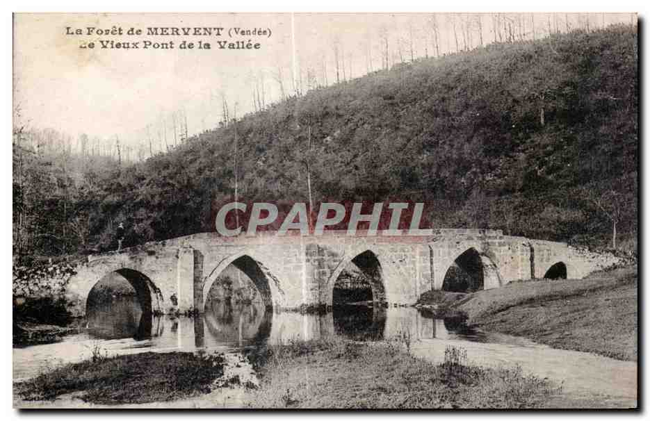La Forêt de MERVENT (Vendée) — Le Vieux Pont de la Vallée — éditeur non identifié, n° de série 85