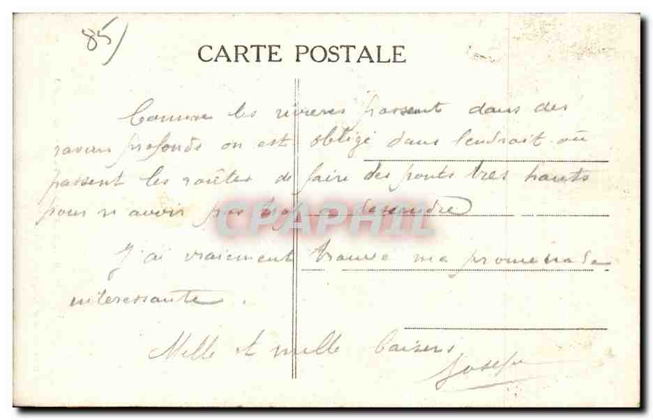 CPA Forer de mervent le pont du deluge  — Rückseite