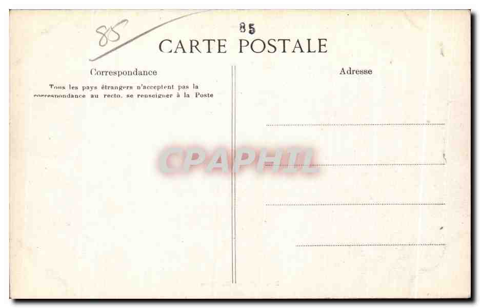 CPA Vendee Mortagne Le Vieux Chateau — Back