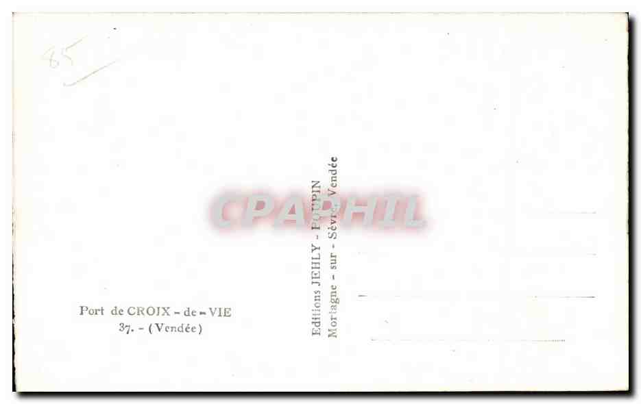 CPA Port de Croix de Vie (Vendee) — Verso