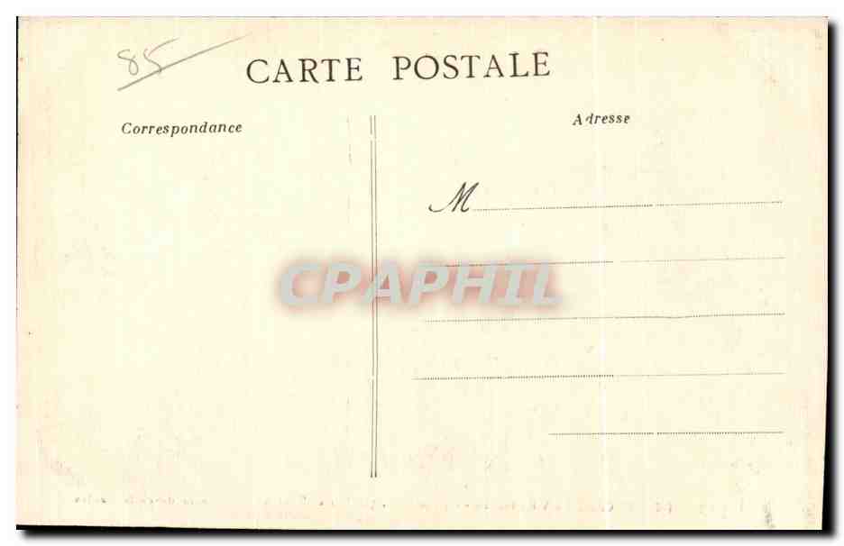 CPA Saint gilles croix de vle Vendee clair de lune quartier de st gilles — Verso