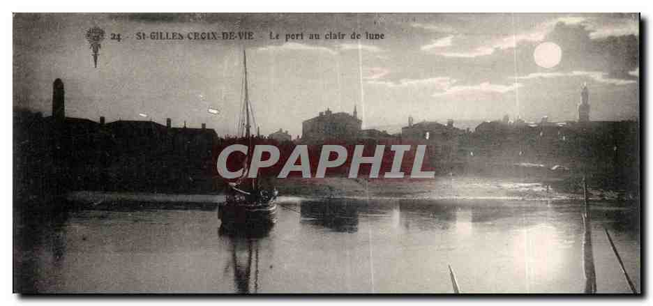 CPA St gilles crcux de vle le pert au clair de lune