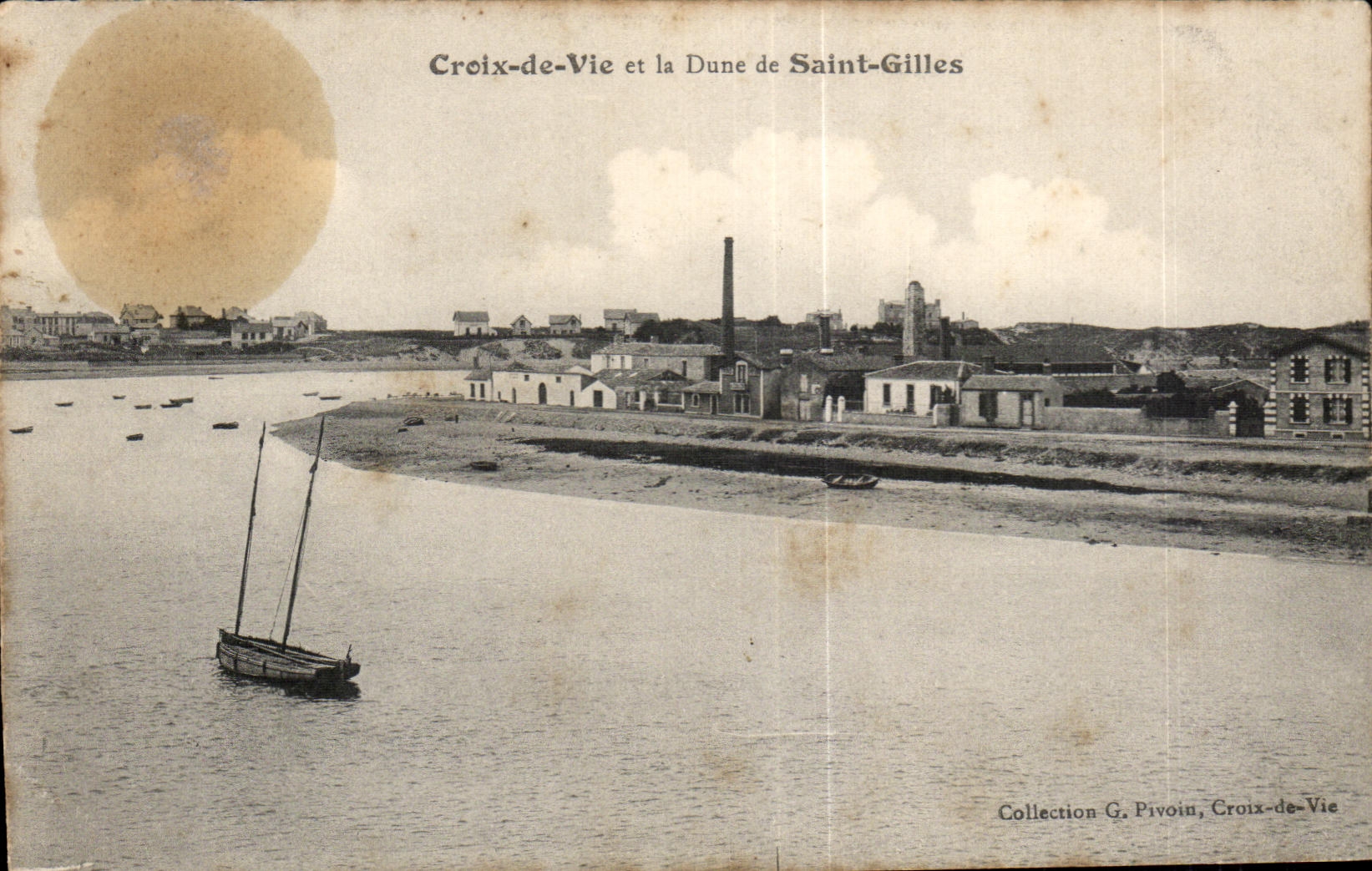 CPA croix de vie et la dune de saint gilles 