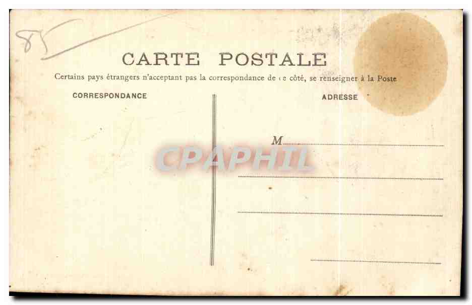 CPA croix de vie et la dune de saint gilles  — Verso