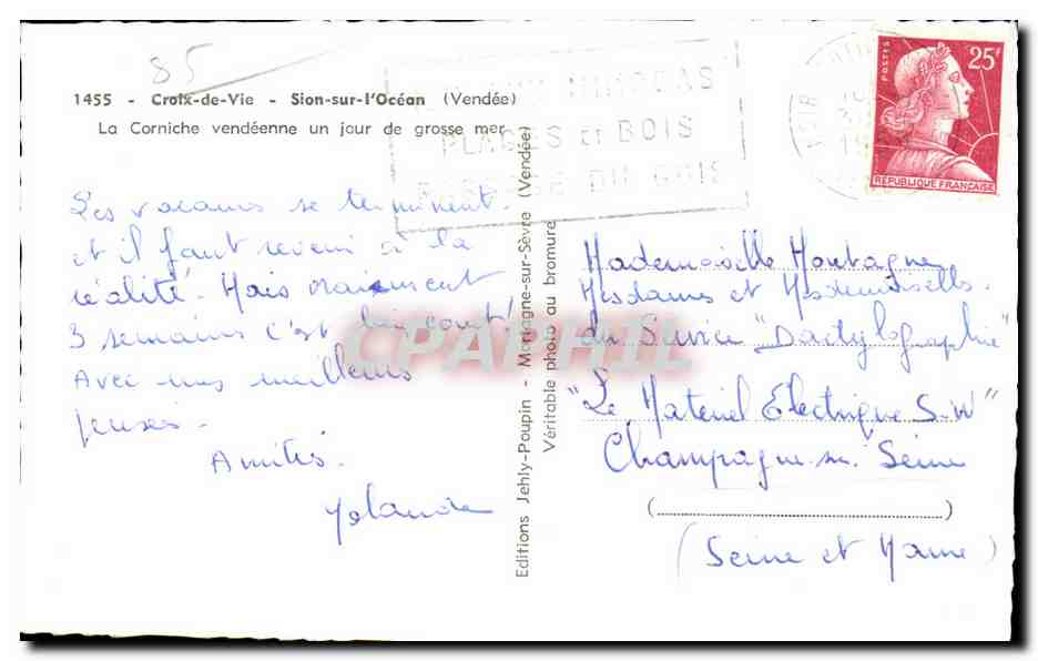 Crotix-de-Vie — Sion-sur-l'Océan (Vendée) — Editions Jehly — Verso