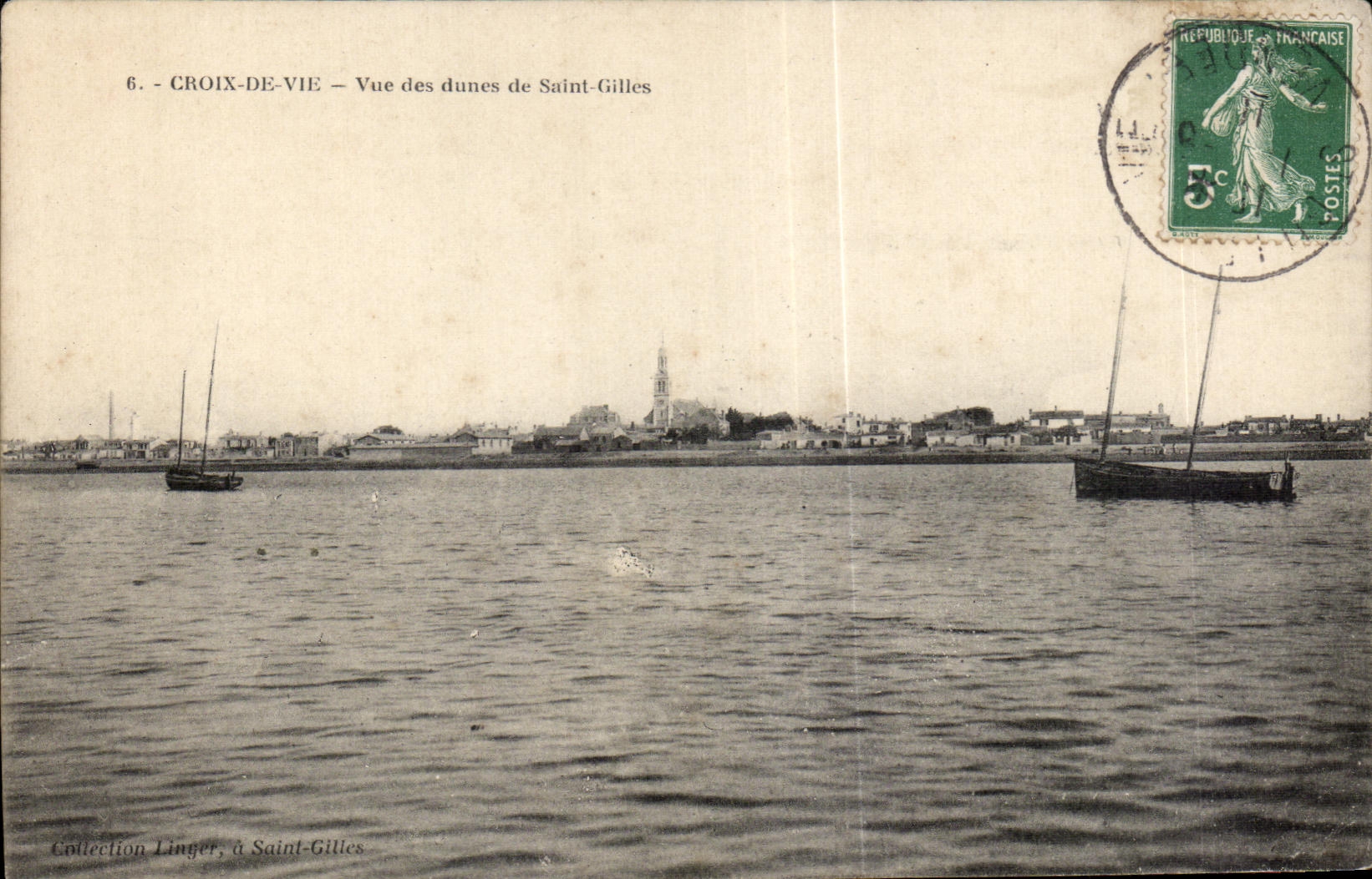 CPA Croix de vle vue des dunes de saint gilles 