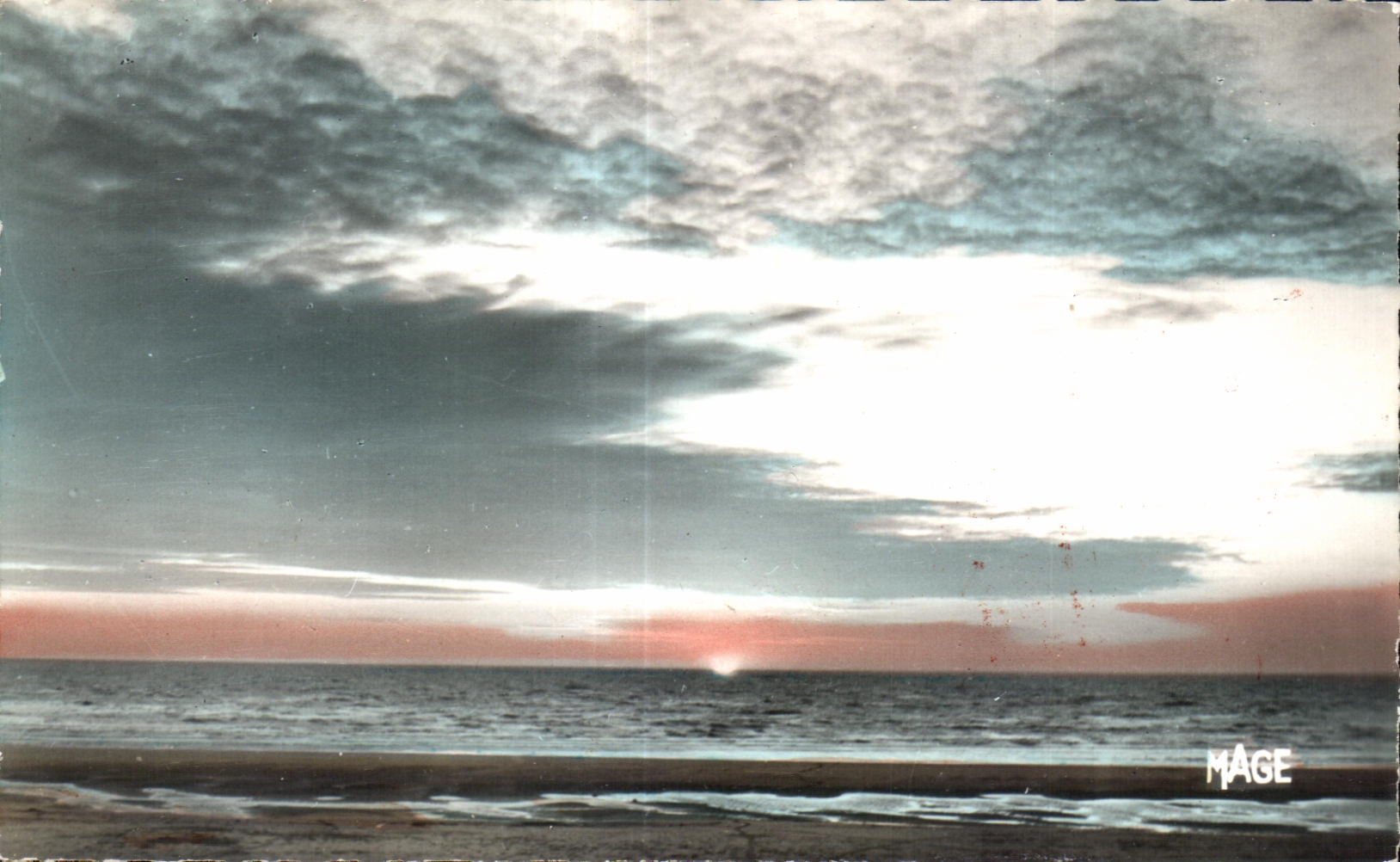 CPA Quend Plage les Pins Somme Coucher de Soleil