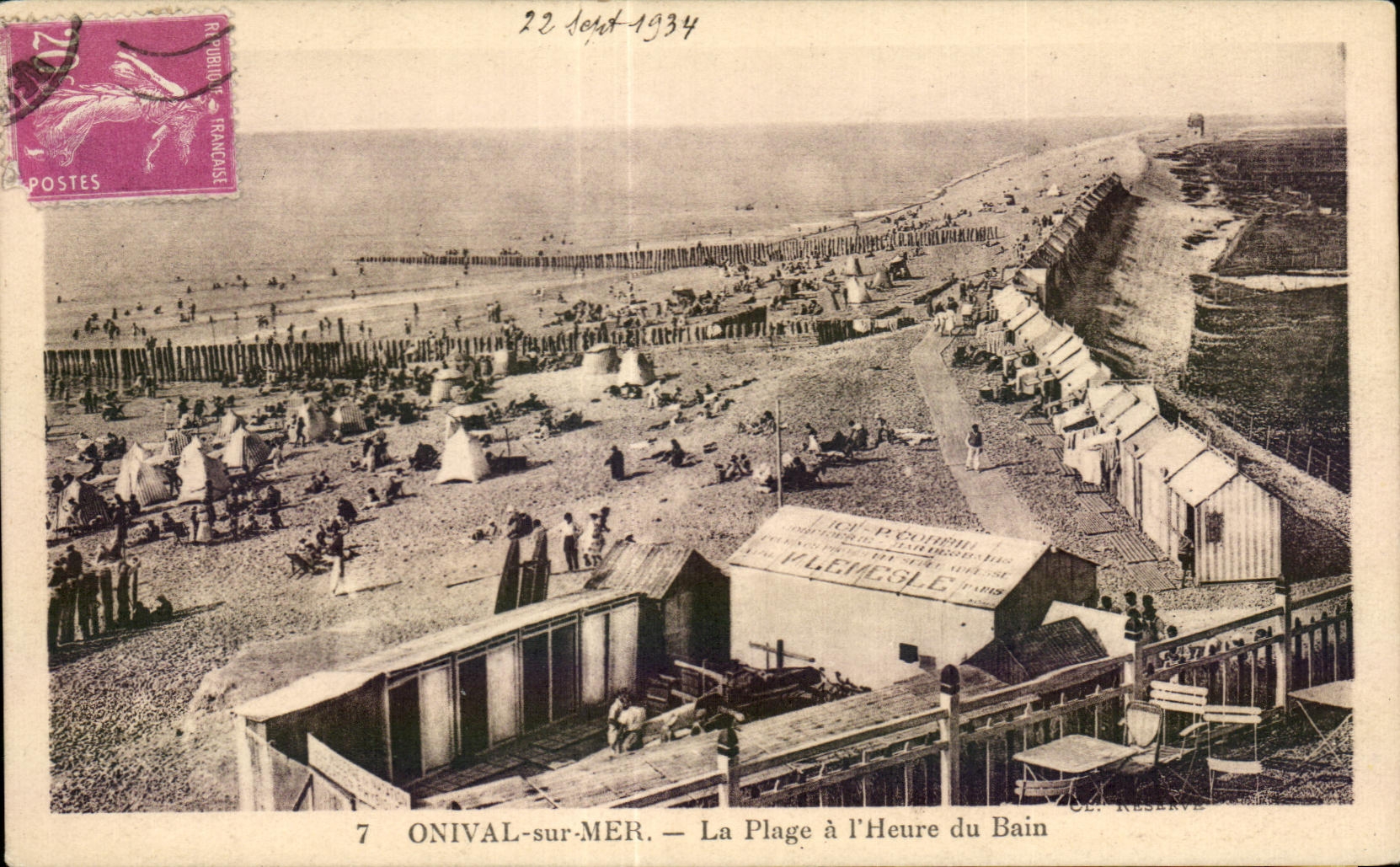 CPA Onival La Plage a l Heure du Bain