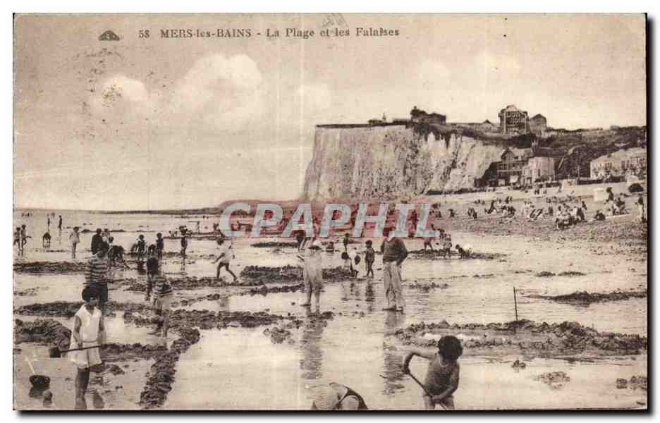 CPA Mers Les Bains La Plage et les Falaises