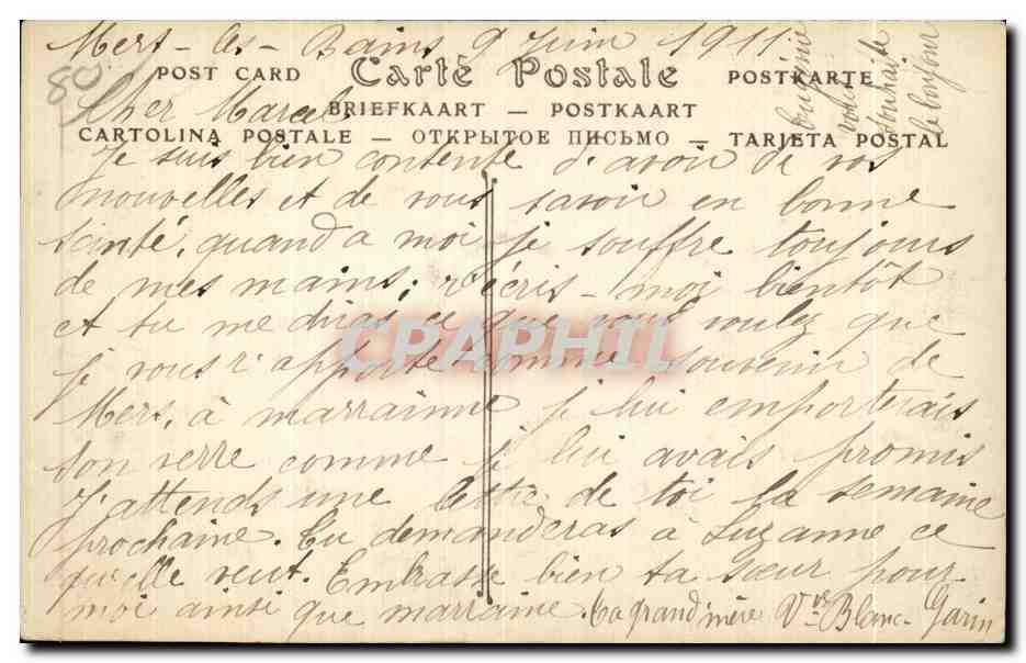 CPA Mers Les Bains Somme La Plage — Rückseite