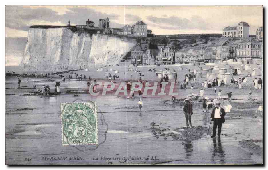 SCÉRS-SUR-MERS — View of the Beach towards the Cliffs — LL, n° 244